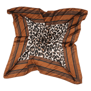 ⁦מטפחת משי דגם מנומר⁩ – תמונה ⁦3⁩