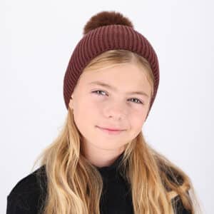 ⁦כובע סריג עם פונפון דגם 200100⁩ – תמונה ⁦6⁩