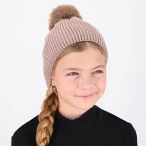 ⁦כובע סריג עם פונפון דגם 200100⁩ – תמונה ⁦7⁩