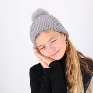 ⁦כובע סריג עם פונפון דגם 200100⁩ – תמונה ⁦10⁩