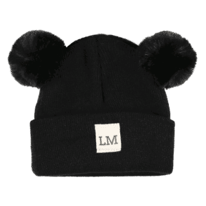 ⁦כובע סריג עם פונפנים דגם 200102⁩ – תמונה ⁦3⁩