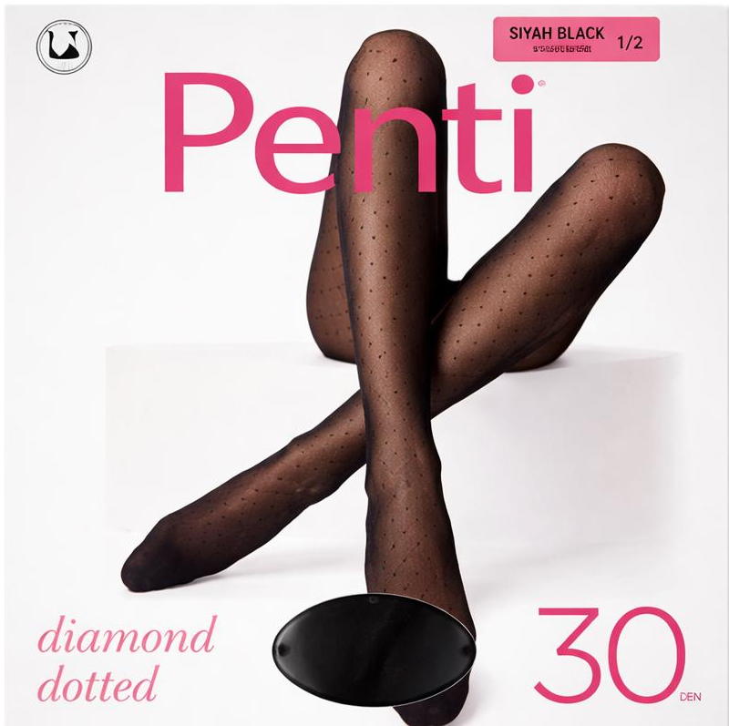 40 גרביונים מדוגמים דגם DIAMOND DOTTED – תמונה 1
