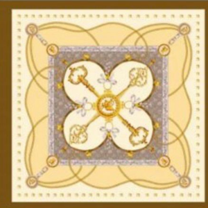 ⁦מטפחת משי דו צדדי דגם 30167⁩ – תמונה ⁦3⁩